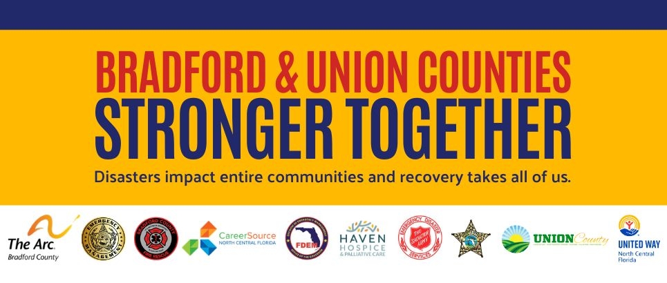 Event Title: Bradford & Union Counties Stronger Together with logos of various participating organizations