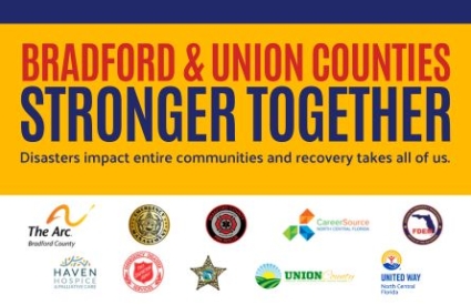 Event Title: Bradford & Union Counties Stronger Together with logos of various participating organizations
