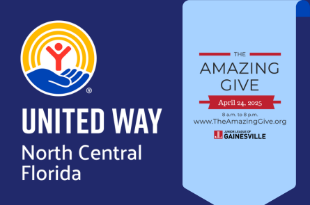 United Way NCFL logo and Amazing Give logo