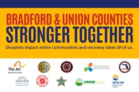Event Title: Bradford & Union Counties Stronger Together with logos of various participating organizations